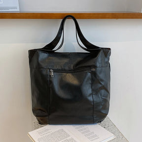 Leftside moda grande sacola de couro para as mulheres 2025 tendências femininas simples grande alta capacidade retro ombro bolsa lateral bolsas
