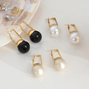 Brincos Pingentes de Aço Inoxidável com Ouro 18k