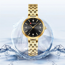 CURREN Luxo Feminino Strass Dial Relógio de Quartzo Banda de Aço Inoxidável Elegante Senhoras Relógios de Pulso