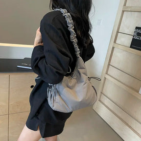 Leftside design macio pano pequeno shopper compras axilas sacos senhora bolsa de ombro para as mulheres 2024 tendência moda y2k bolsas