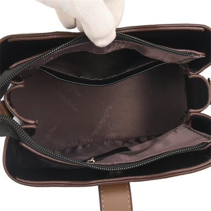 Bolsa Crossbody de Couro Sintético de Alta Capacidade