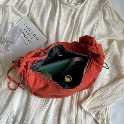 Leftside design macio pano pequeno shopper compras axilas sacos senhora bolsa de ombro para as mulheres 2024 tendência moda y2k bolsas