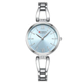 Relógio Feminino Curren Luxo com Strass e Aço Inoxidável