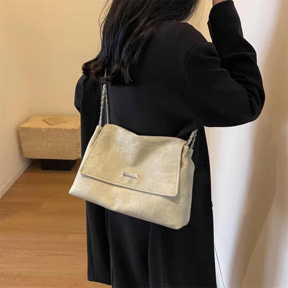 Leftside retro chian couro sacos de ombro para as mulheres simples sacola 2023 inverno crossbody saco senhora viagem bolsas vintage