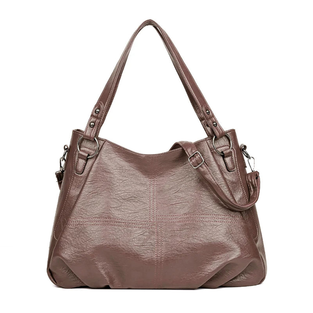 Bolsa de couro macia simples para mulheres, sacola famosa, grande capacidade, bolsas de ombro, designer de luxo, elegante, alta qualidade