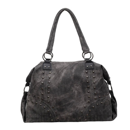 Leftside alta capacidade rebites design couro do plutônio travesseiro sacos para as mulheres 2025 novo estilo punk tendência feminina bolsa de ombro bolsas