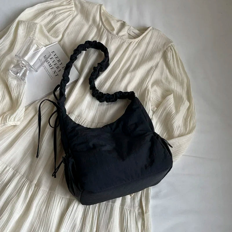 Leftside design macio pano pequeno shopper compras axilas sacos senhora bolsa de ombro para as mulheres 2024 tendência moda y2k bolsas