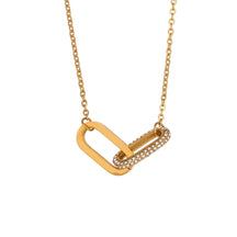 Colar Luxuoso com Pingente de Strass em Aço Inoxidável