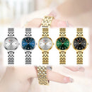 CURREN Luxo Feminino Strass Dial Relógio de Quartzo Banda de Aço Inoxidável Elegante Senhoras Relógios de Pulso