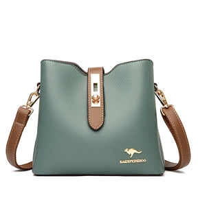 Bolsa Crossbody de Couro Sintético de Alta Capacidade