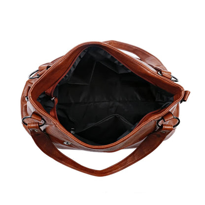 Bolsa de couro macia simples para mulheres, sacola famosa, grande capacidade, bolsas de ombro, designer de luxo, elegante, alta qualidade