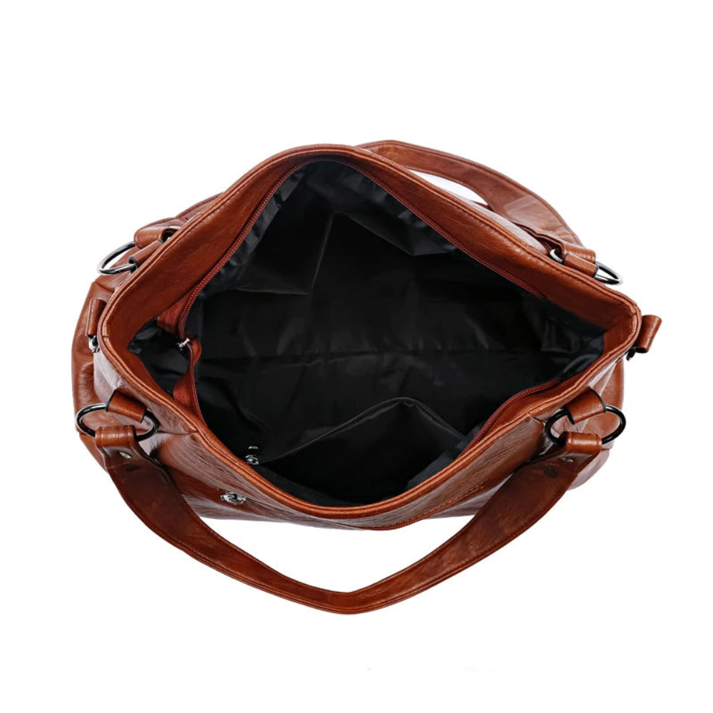 Bolsa de couro macia simples para mulheres, sacola famosa, grande capacidade, bolsas de ombro, designer de luxo, elegante, alta qualidade