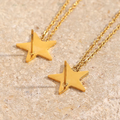 Ebbelle moda estrela borla brincos de aço inoxidável de alta qualidade banhado a pvd feminino estilo minimalista joias de orelha