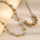 Colar Elegance Dual em Aço Inoxidável 18K