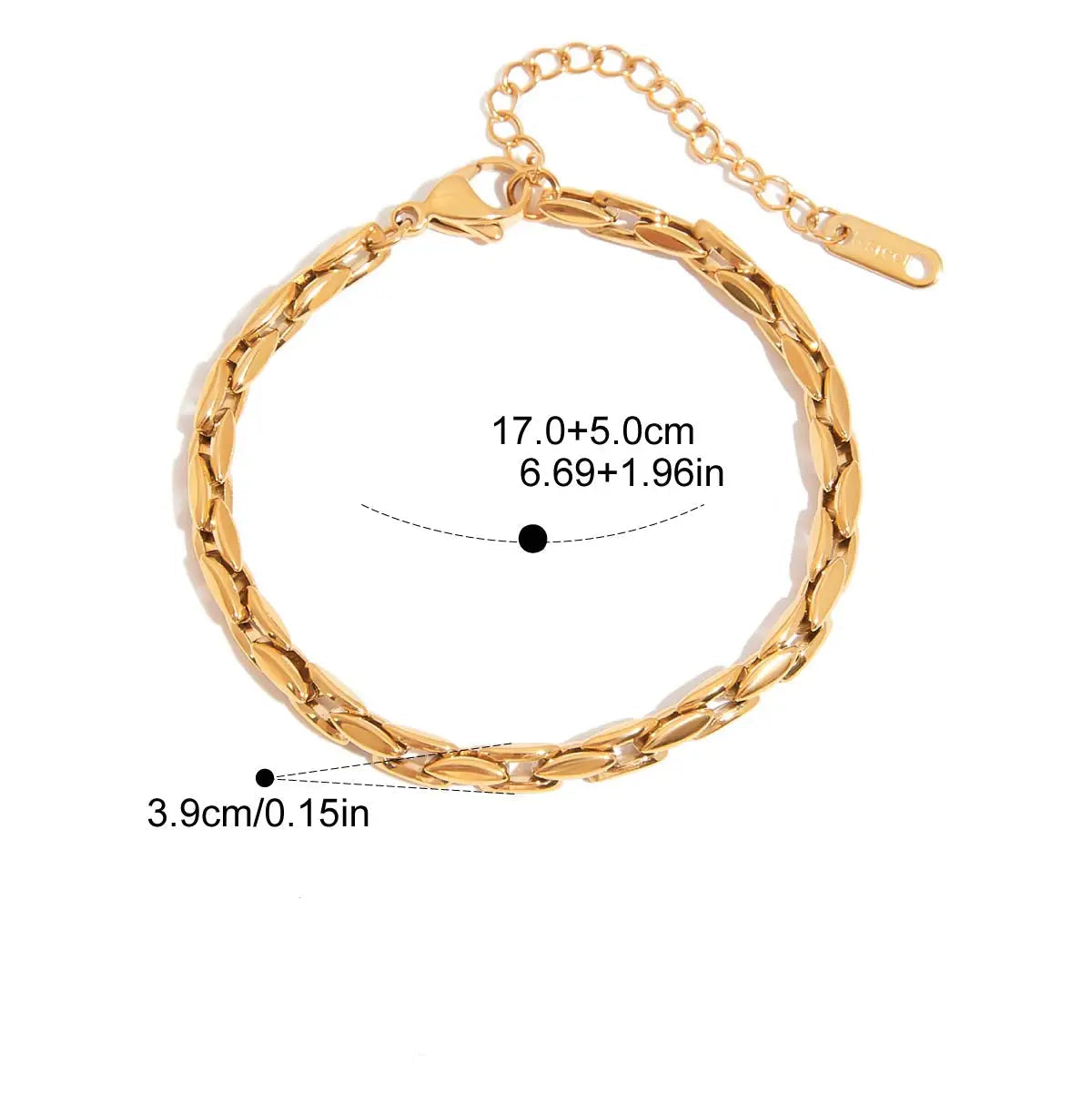Pulseira Minimalista 18K Banhada a Ouro Uworld