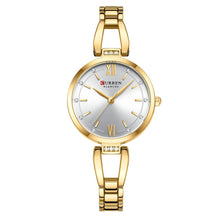 Relógio Feminino Curren Luxo com Strass e Aço Inoxidável