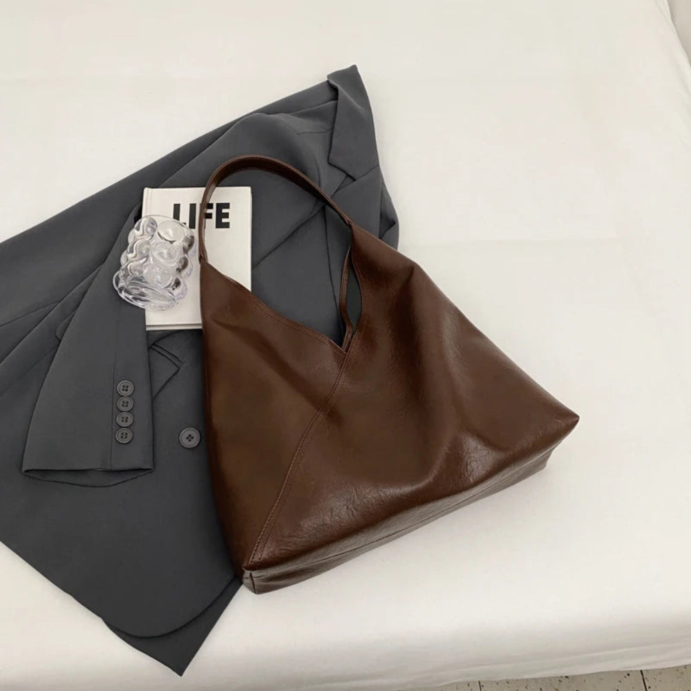 Leftside design de moda bolsa de ombro de couro para as mulheres 2023 tendência feminina simples grande axilas hobo bolsa bolsas e bolsas