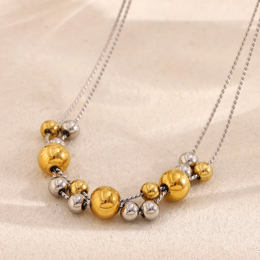 Colar Elegance Dual em Aço Inoxidável 18K