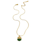 Colar Pingente Circular em Aço Inoxidável Banhado a Ouro 18K