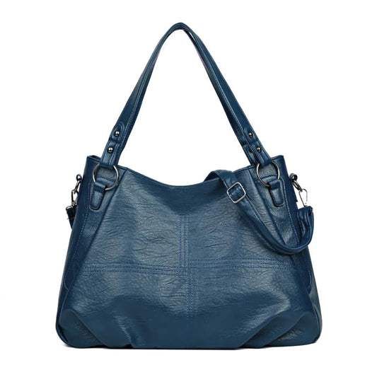 Bolsa de couro macia simples para mulheres, sacola famosa, grande capacidade, bolsas de ombro, designer de luxo, elegante, alta qualidade