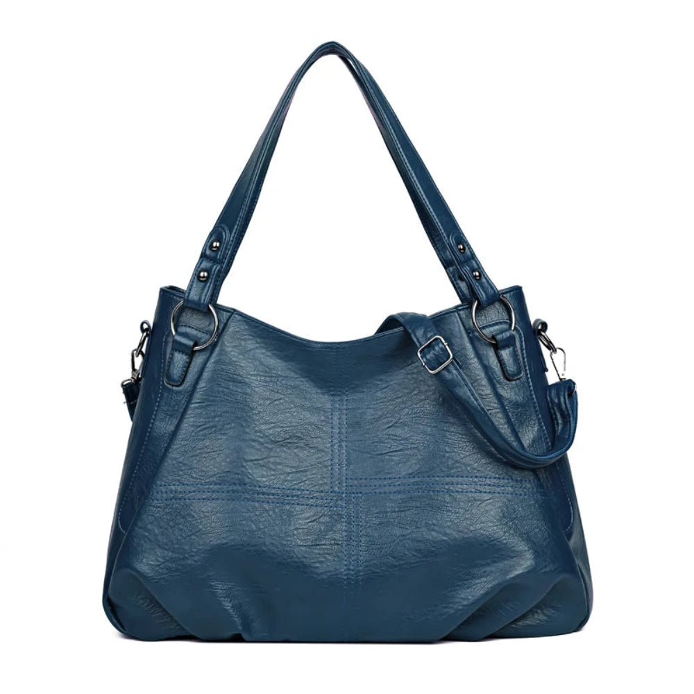 Bolsa de couro macia simples para mulheres, sacola famosa, grande capacidade, bolsas de ombro, designer de luxo, elegante, alta qualidade