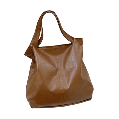 Leftside moda grande sacola de couro para as mulheres 2025 tendências femininas simples grande alta capacidade retro ombro bolsa lateral bolsas