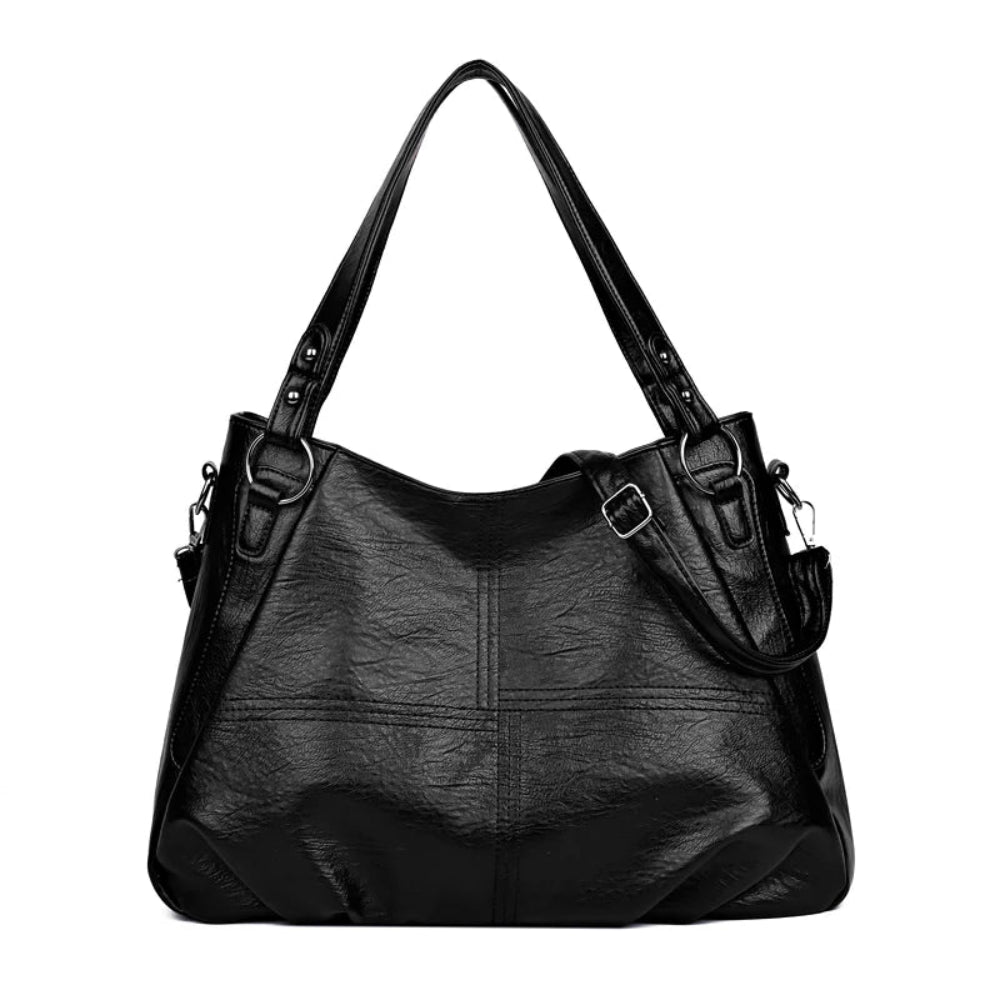 Bolsa de couro macia simples para mulheres, sacola famosa, grande capacidade, bolsas de ombro, designer de luxo, elegante, alta qualidade