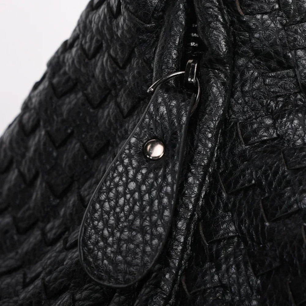 Novo couro vegano hobo saco artesanal tecido casual feminino meia lua bolsa grande capacidade retalhos zíper feminino tote sacos de ombro