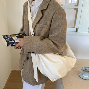 Leftside design de alta capacidade couro do plutônio hobo axilas sacos senhora inverno bolsa ombro para as mulheres 2025 luxo cor sólida bolsas