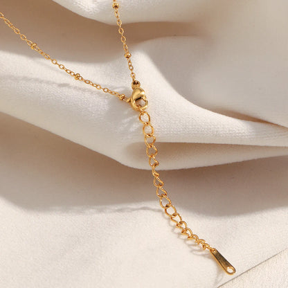 Ebbelle estilo minimalista mini redondo zircão pingente colar pvd banhado a aço inoxidável luxo feminino pescoço jóias