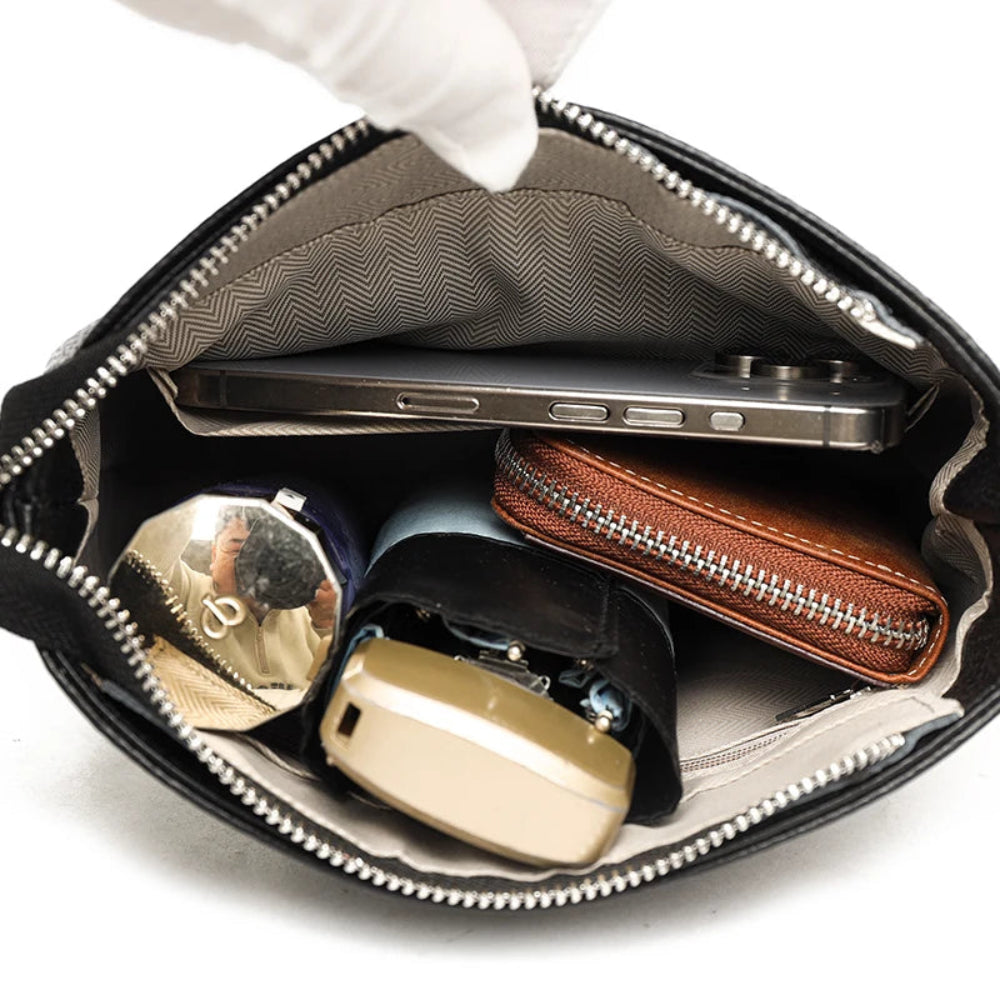 Bolsa Crossbody de couro para mulheres, alta qualidade, sacolas, luxo, couro genuíno, bolsa de ombro feminina, bolsas femininas, Messenger Sac, moda