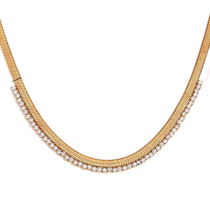 Colar Espinha de Peixe Banhado a Ouro