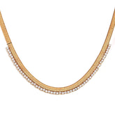 Colar Espinha de Peixe Banhado a Ouro