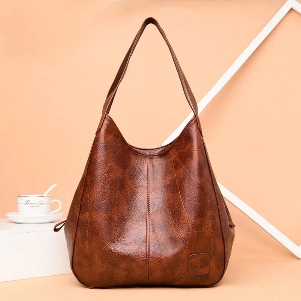 Bolsa Hobo de Couro PU Vintage Feminina
