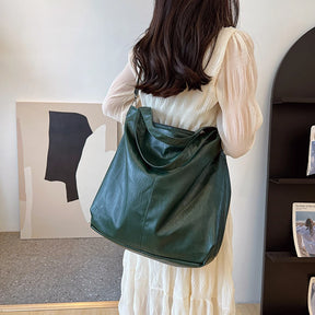 Leftside moda grande sacola de couro para as mulheres 2025 tendências femininas simples grande alta capacidade retro ombro bolsa lateral bolsas