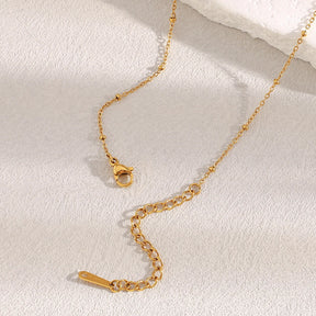Colar Pingente Rhombus Zircão 18K Banhado a Ouro