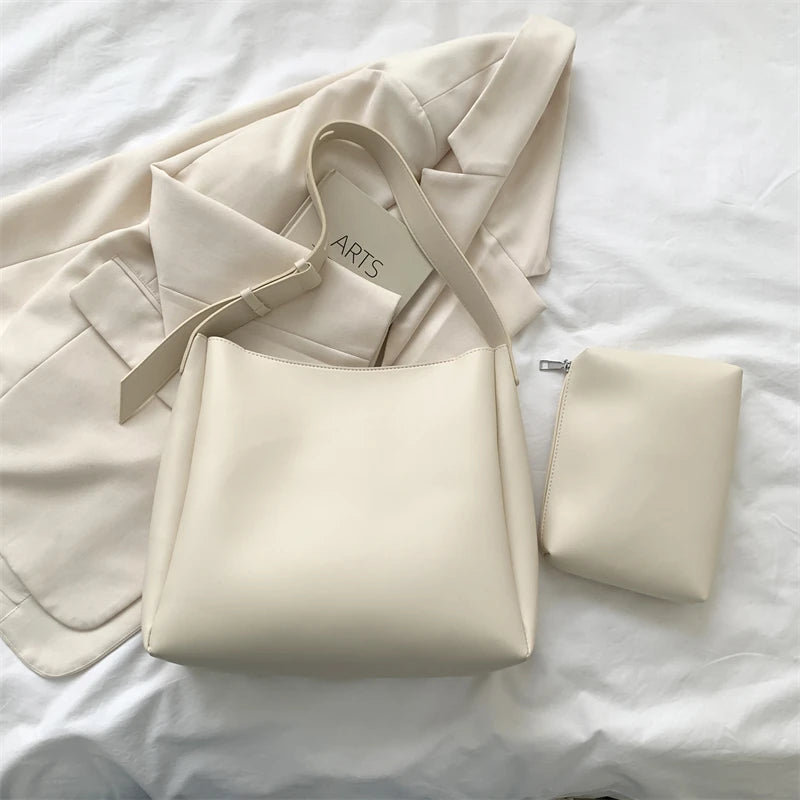 Leftside moda bolsa tote de couro para as mulheres 2025 tend feminino simples grande capacidade bolsa lateral ombro bolsas e bolsas
