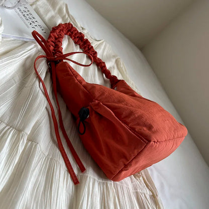 Leftside design macio pano pequeno shopper compras axilas sacos senhora bolsa de ombro para as mulheres 2024 tendência moda y2k bolsas