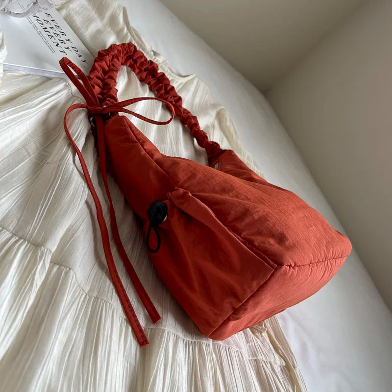 Leftside design macio pano pequeno shopper compras axilas sacos senhora bolsa de ombro para as mulheres 2024 tendência moda y2k bolsas