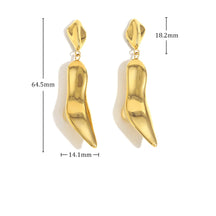 Ebbelle PVD banhado a aço inoxidável suave criativo salto alto formato brincos moda feminina joias de festa