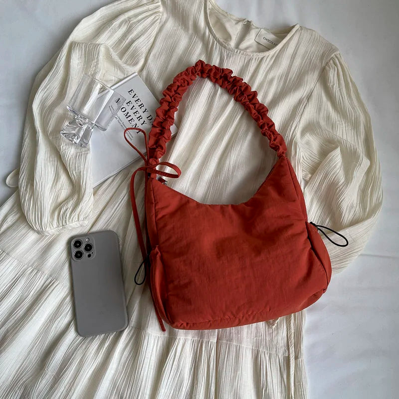 Leftside design macio pano pequeno shopper compras axilas sacos senhora bolsa de ombro para as mulheres 2024 tendência moda y2k bolsas