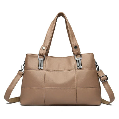 Bolsa de Ombro de Couro Macio Luxuosa