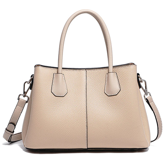 Bolsa de Couro Genuíno Zency Luxo Branco