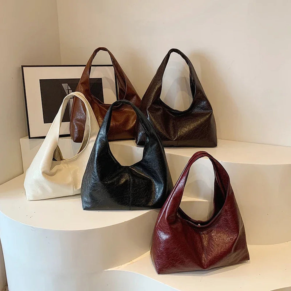 Leftside design grande couro do plutônio hobo axilas sacos senhora inverno bolsa de ombro para as mulheres 2024 nova tendência y2k bolsas e bolsas