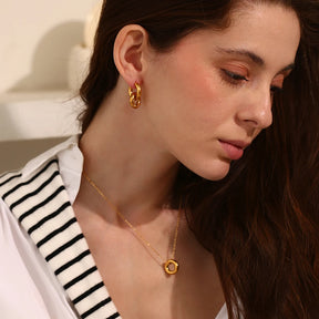 Conjunto de Joias E.B.belle Cristal Pavé Ouro