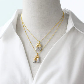Colar Inicial Personalizado com Cristais FLOLA