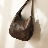 Bolsa Hobo de Couro PU Vintage Feminina