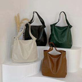 Leftside moda grande sacola de couro para as mulheres 2025 tendências femininas simples grande alta capacidade retro ombro bolsa lateral bolsas