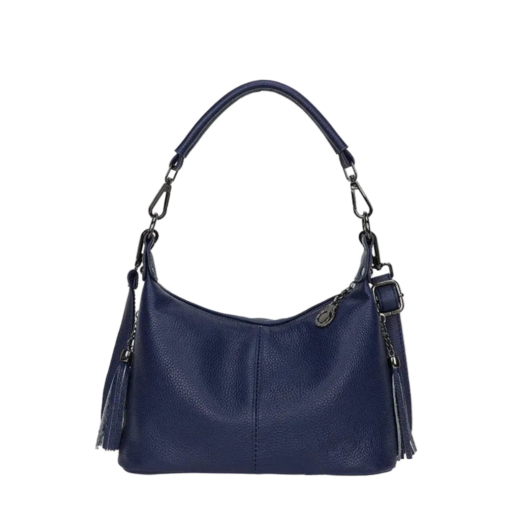 Bolsa de Luxo em Couro Legítimo com Borla para Mulheres
