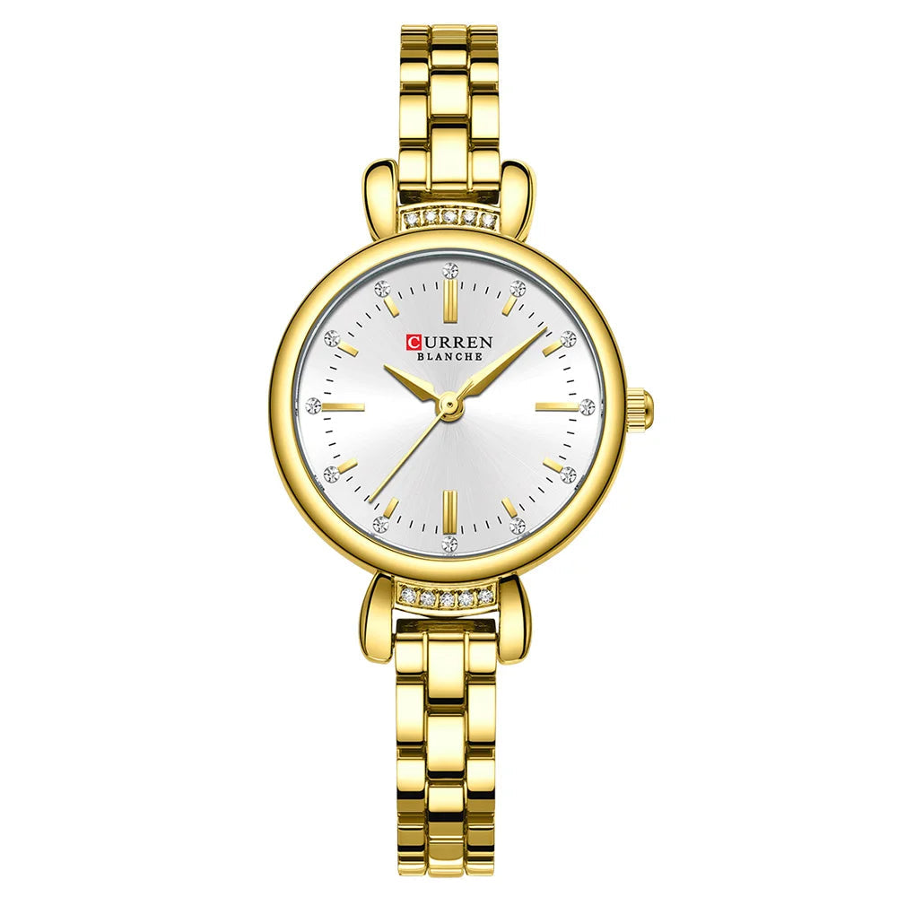 Relógio Feminino Curren Luxuoso com Strass Brilhante